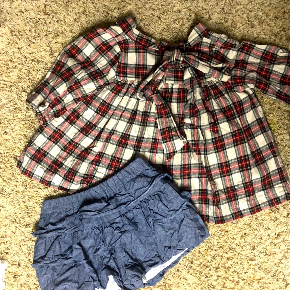 Hannah Kate blouse and balloon shorts